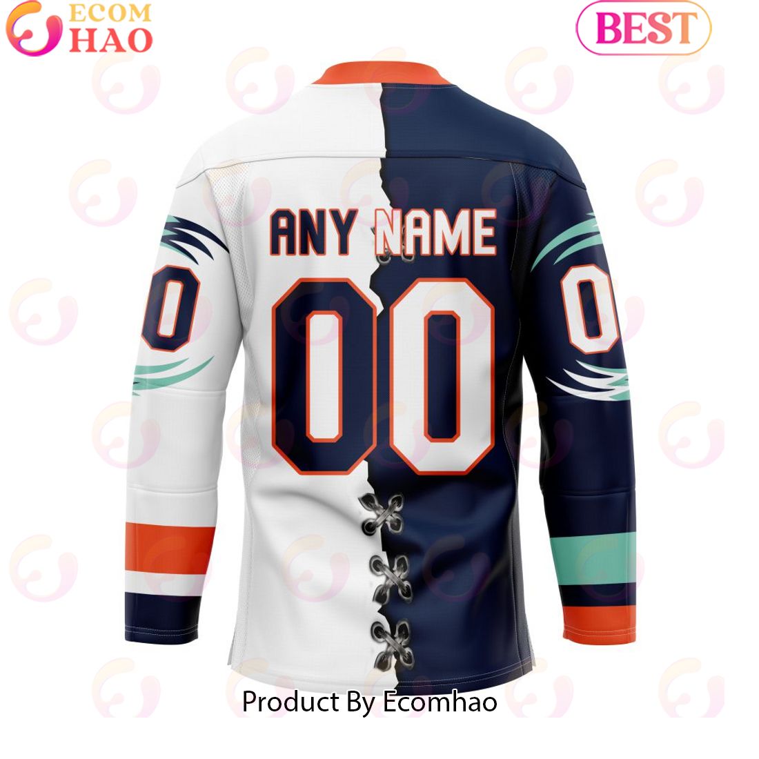 Personalized New York Riptide Mix Home And Away Team Jersey Hockey Jersey