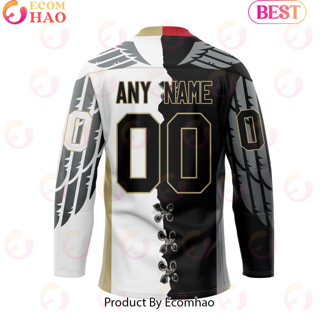 Personalized Philadelphia Wings Mix Home And Away Team Jersey Hockey Jersey