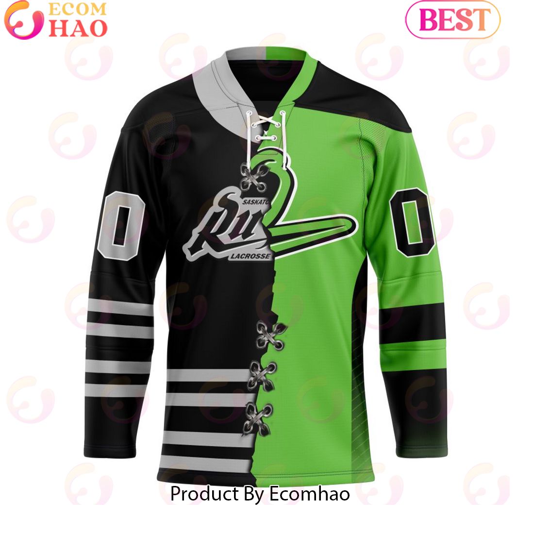 Personalized Saskatchewan Rush Mix Retro And Home Jersey Hockey Jersey