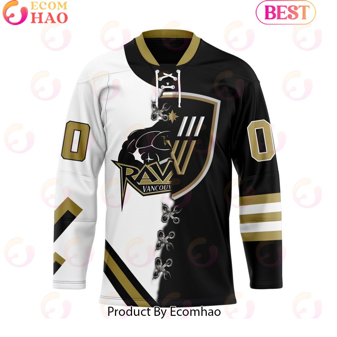 Personalized Vancouver Warriors Mix Retro And Home Jersey Hockey Jersey