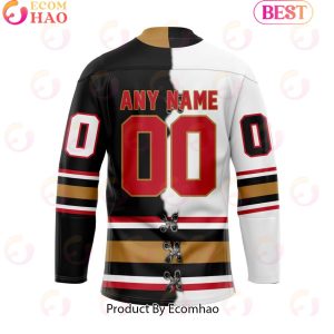 Custom Calgary Hitmen Mix Home And Away Hockey Jersey