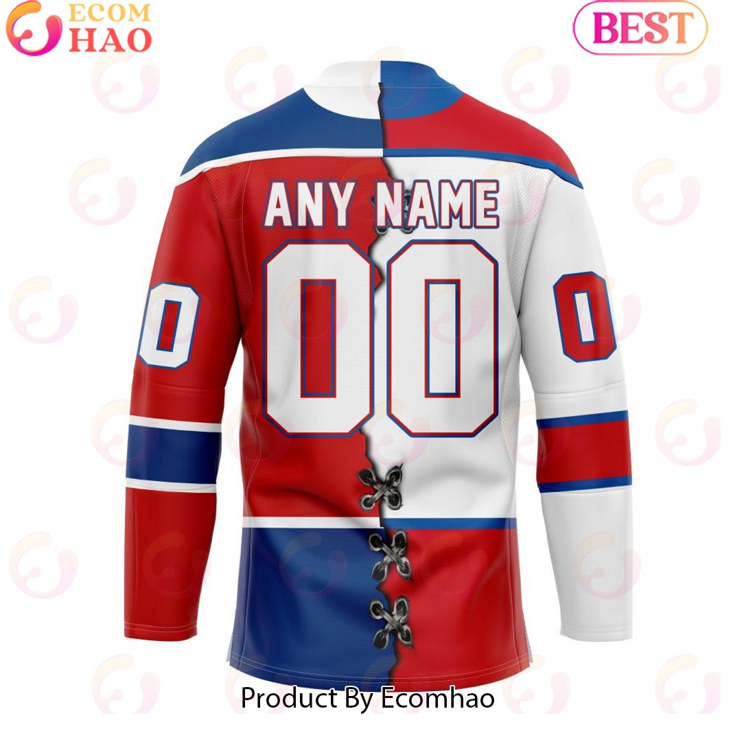 Custom Edmonton Oil Kings Mix Home And Away Hockey Jersey