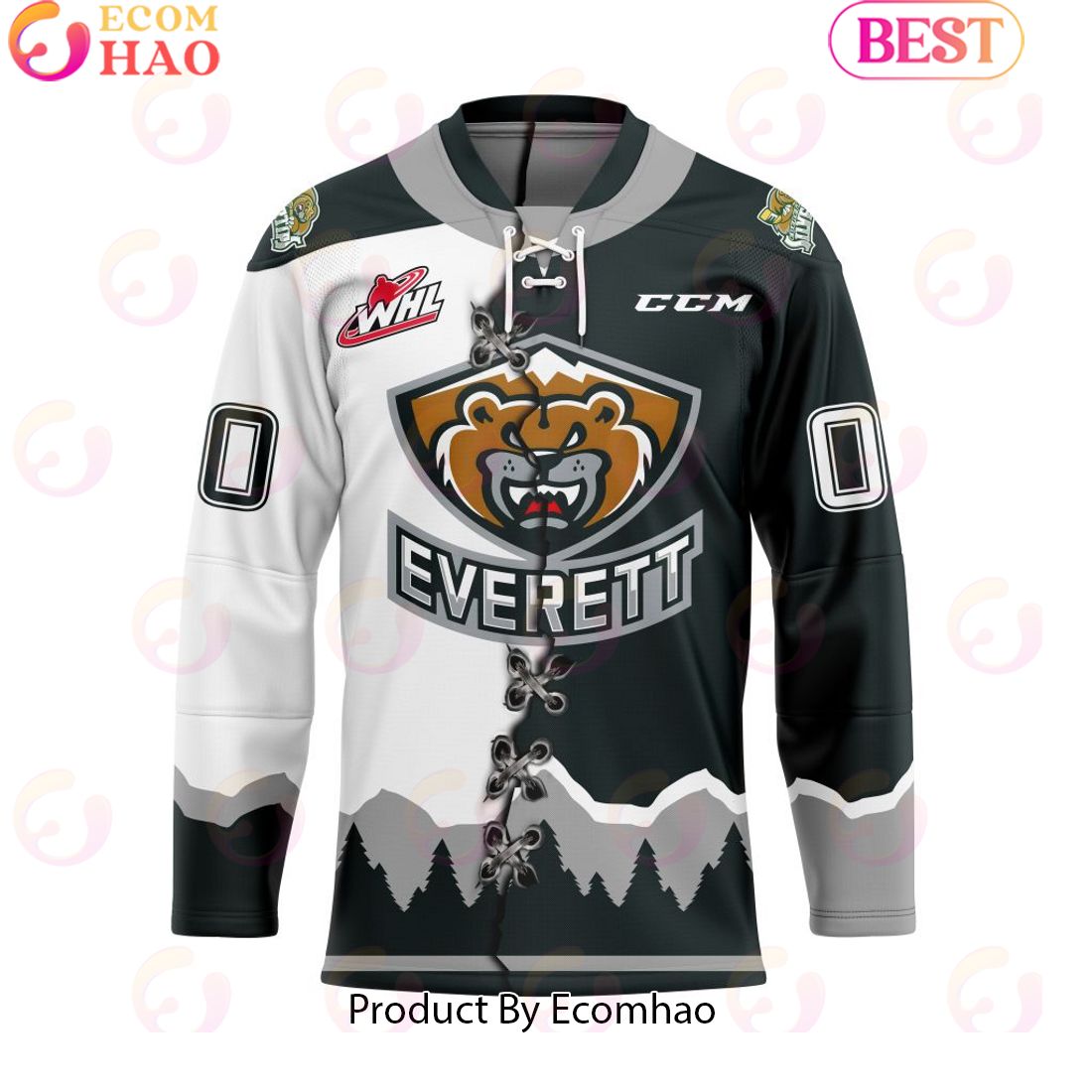 Personalized Vancouver Warriors Mix Retro And Home Jersey Hockey Jersey