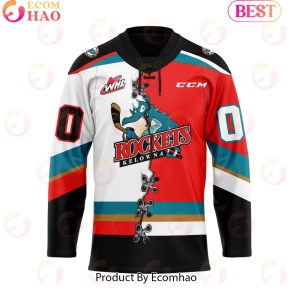 Custom Kelowna Rockets Mix Home And Away Hockey Jersey