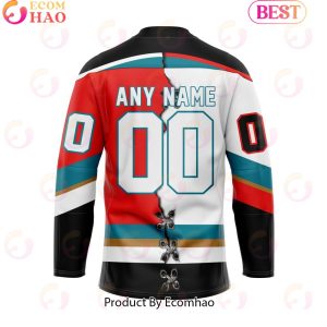 Custom Kelowna Rockets Mix Home And Away Hockey Jersey