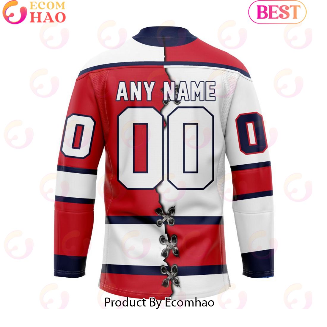 Custom Lethbridge Hurricanes Mix Home And Away Hockey Jersey