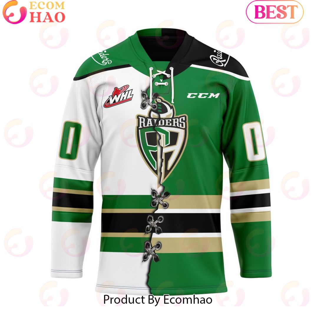 Custom Prince Albert Raiders Mix Home And Away Hockey Jersey