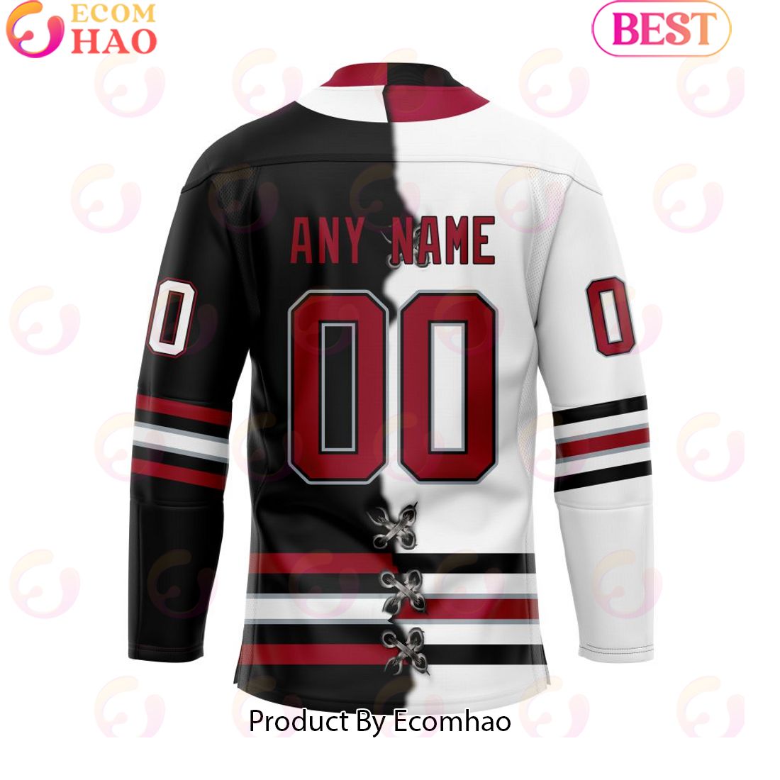 Custom Red Deer Rebels Mix Home And Away Hockey Jersey