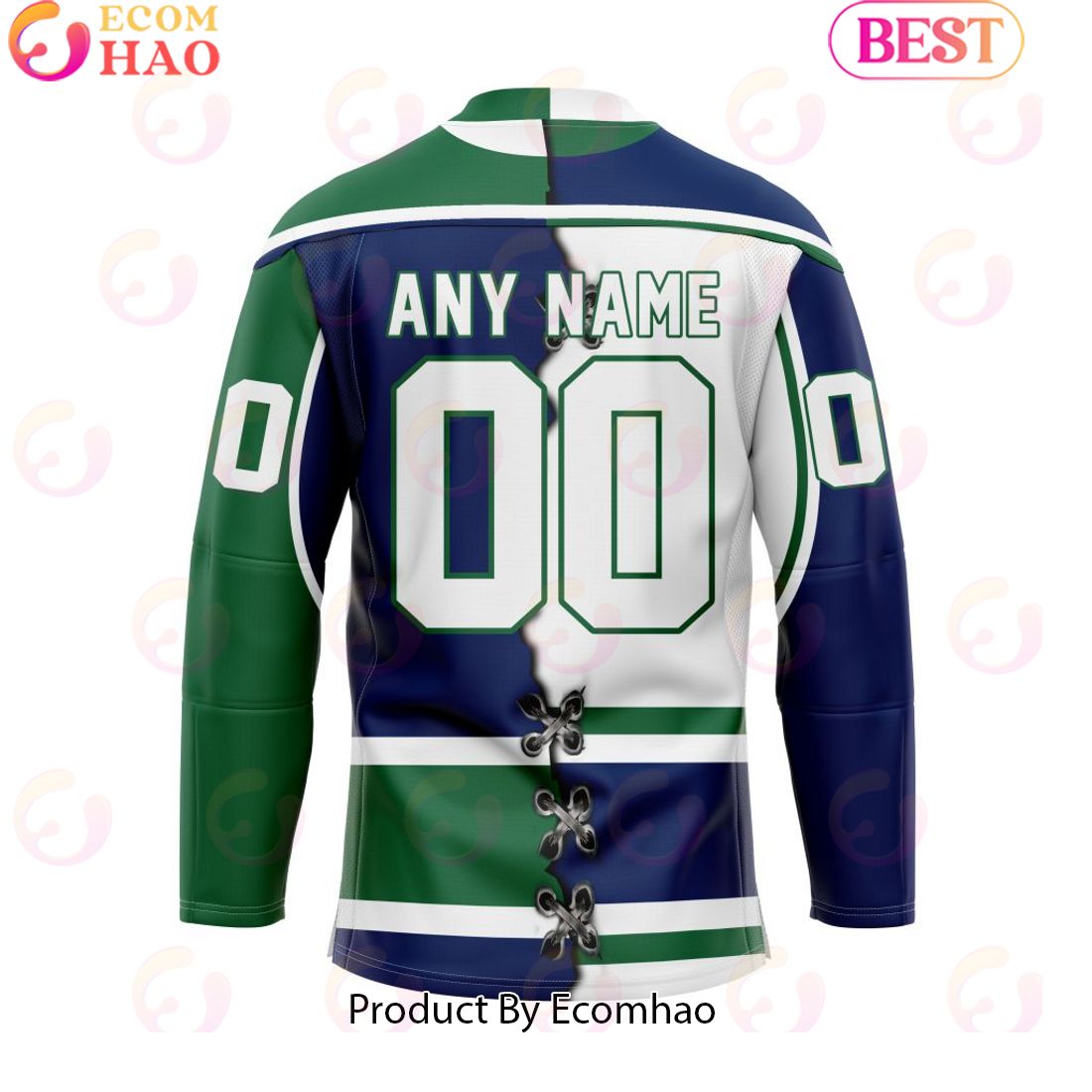 Custom Swift Current Broncos Mix Home And Away Hockey Jersey