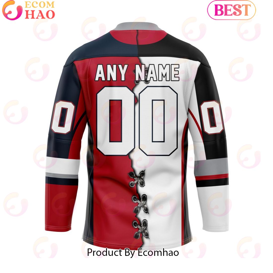 Custom Vancouver Giants Mix Home And Away Hockey Jersey