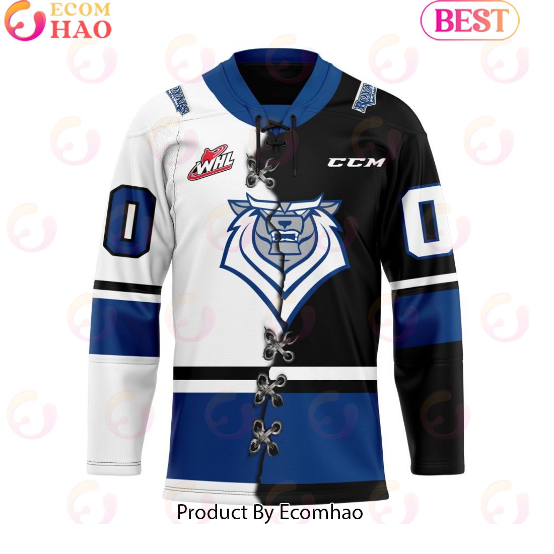 Custom Victoria Royals Mix Home And Away Hockey Jersey