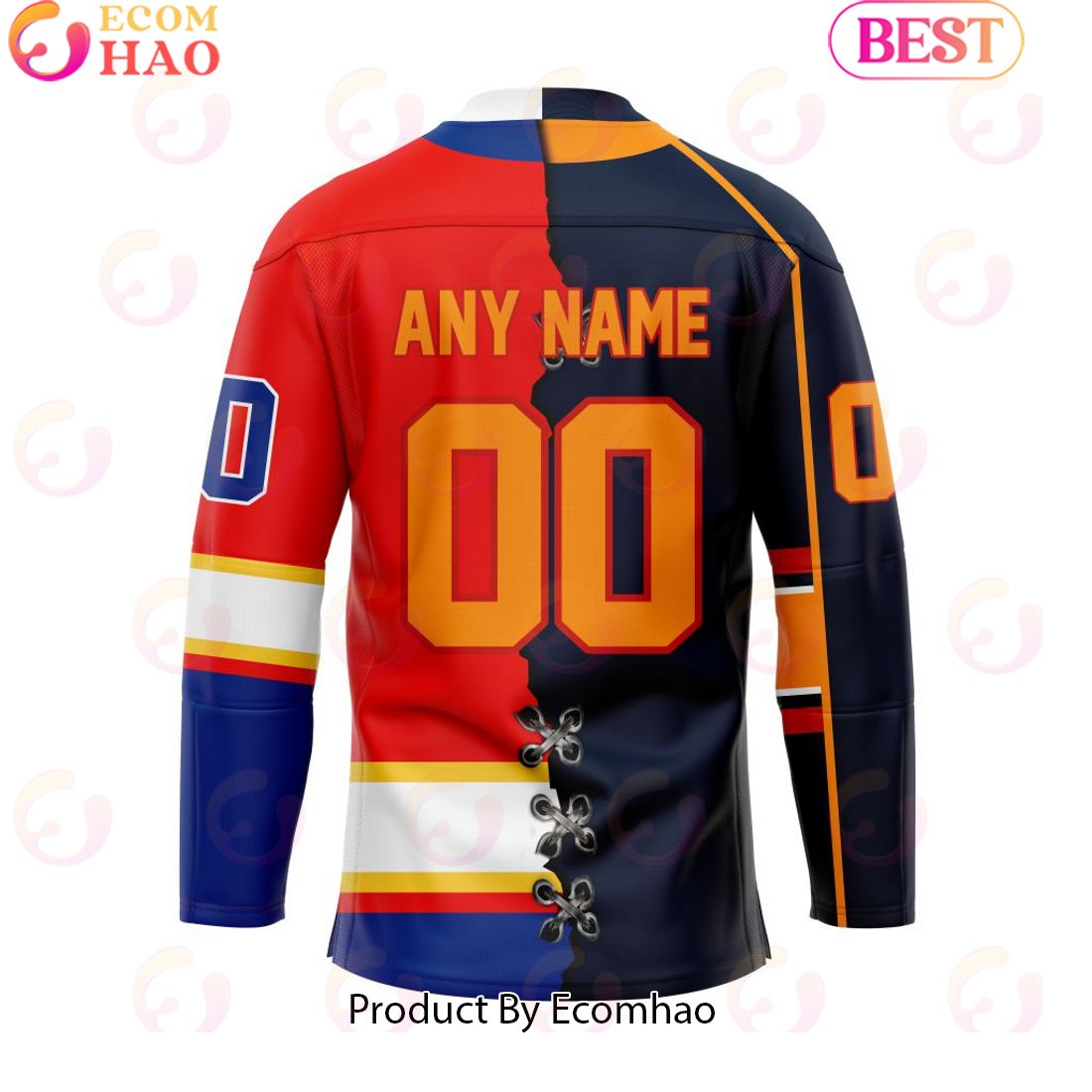 Personalized OHL Barrie Colts Mix Home And Retro Hockey Jersey