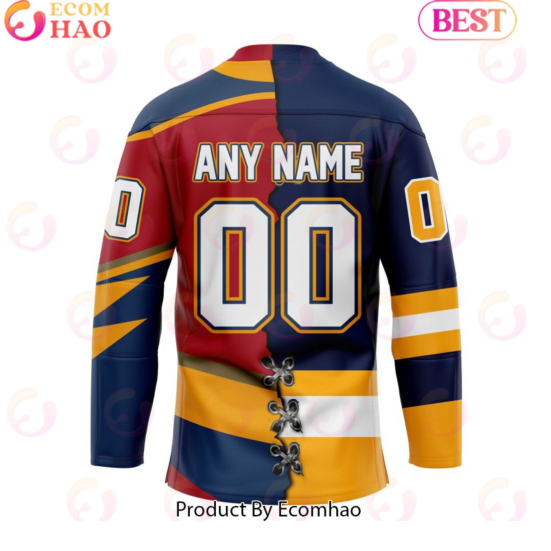 Personalized OHL Erie Otters Mix Home And Retro Hockey Jersey