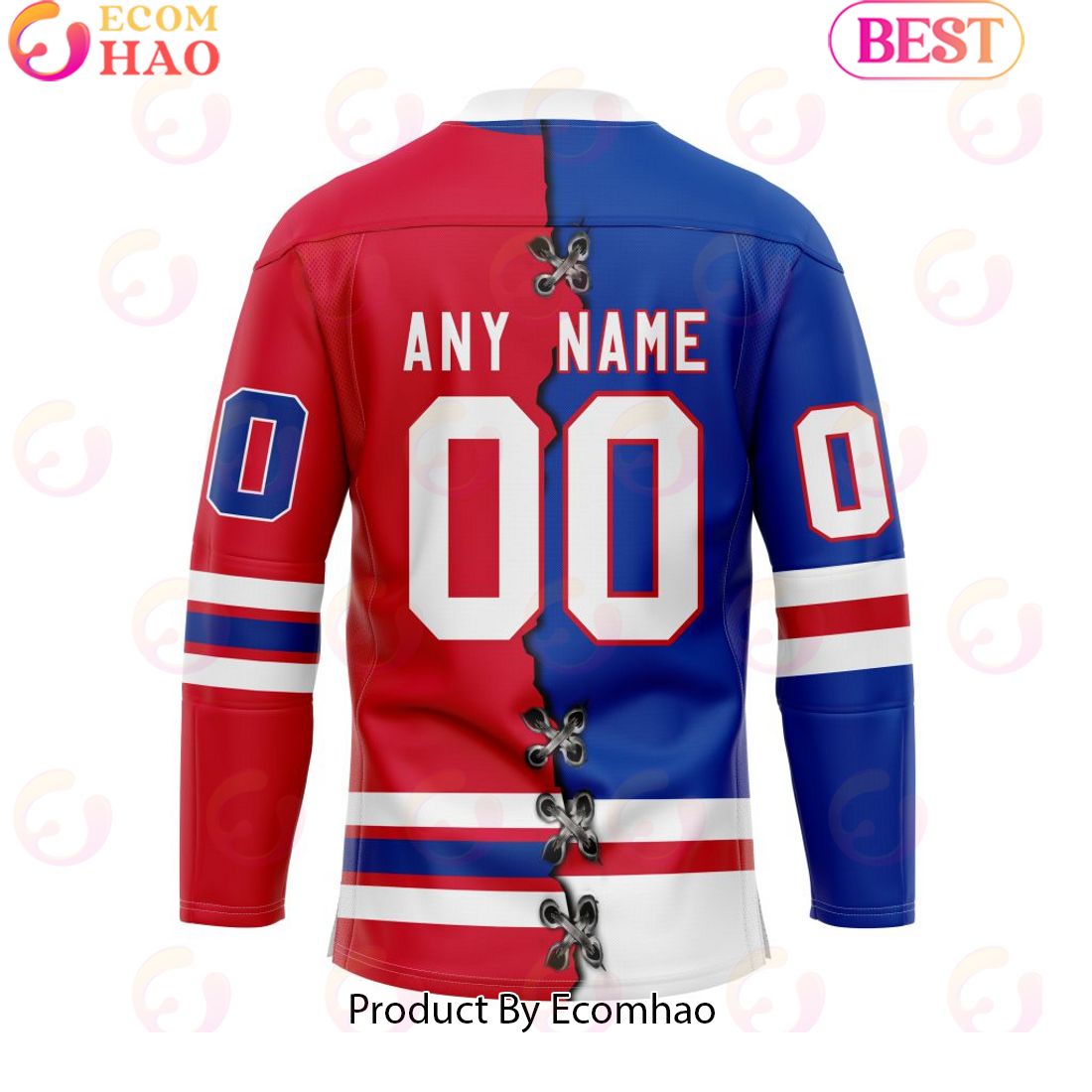 Personalized OHL Kitchener Rangers Mix Home And Retro Hockey Jersey