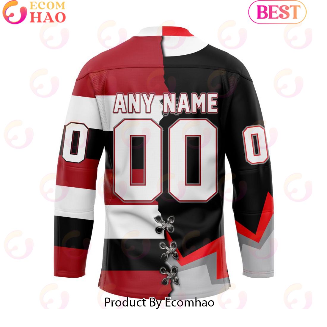 Personalized OHL Ottawa 67’s Mix Home And Retro Hockey Jersey