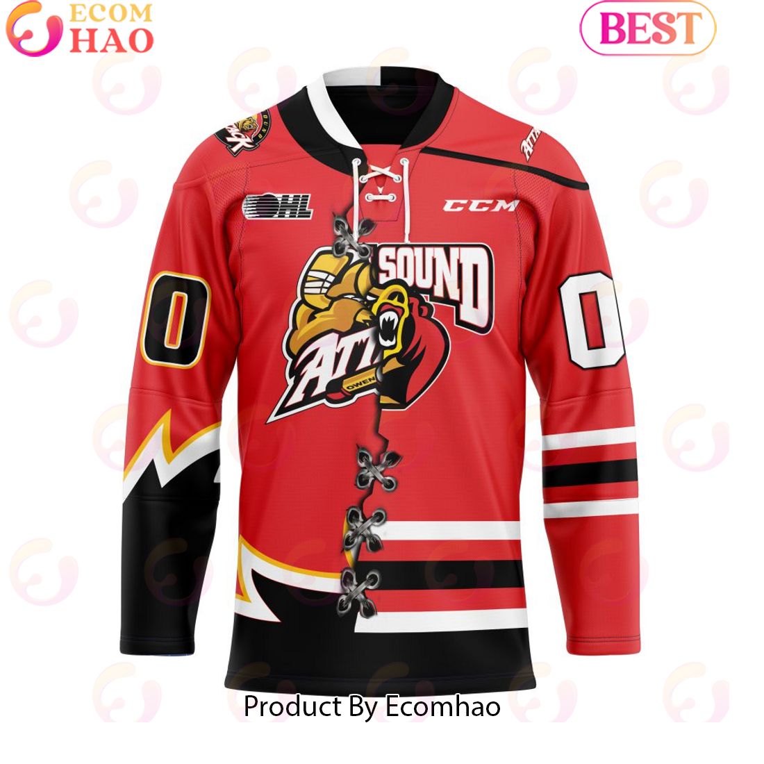 Personalized OHL Owen Sound Attack Mix Home And Retro Hockey Jersey