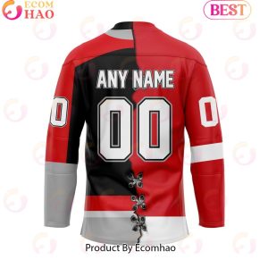 Personalized OHL Sault Ste. Marie Greyhounds Mix Home And Retro Hockey Jersey