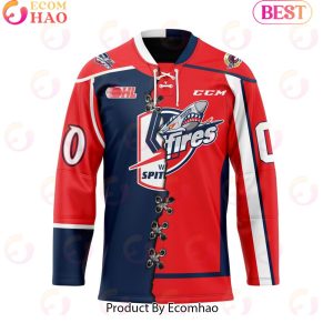 Personalized OHL Windsor Spitfires Mix Home And Retro Hockey Jersey