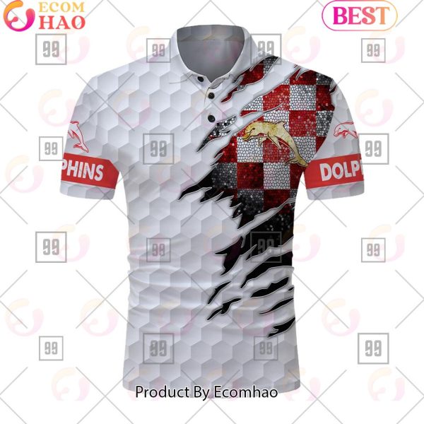 Personalized Golf NRL Dolphins Polo Shirt
