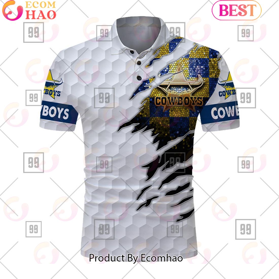 Personalized Golf NRL North Queensland Cowboys Polo Shirt