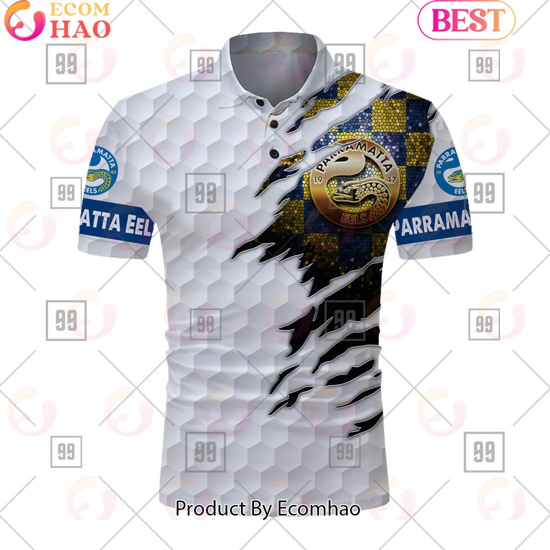 Personalized Golf NRL Parramatta Eels Polo Shirt