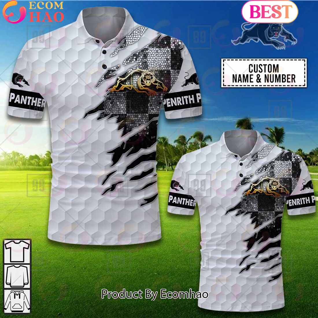 Personalized Golf NRL North Queensland Cowboys Polo Shirt