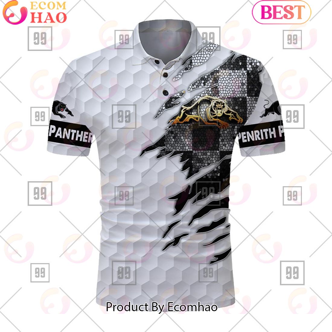 Personalized Golf NRL Penrith Panthers Polo Shirt