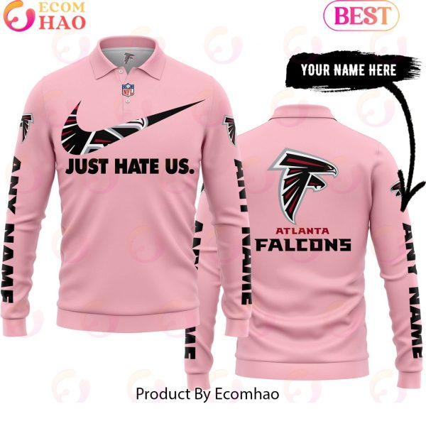 Just Hate Us Pink Custom Name Atlanta Falcons Hoodie