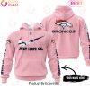 Just Hate Us Pink Custom Name Detroit Lions Hoodie