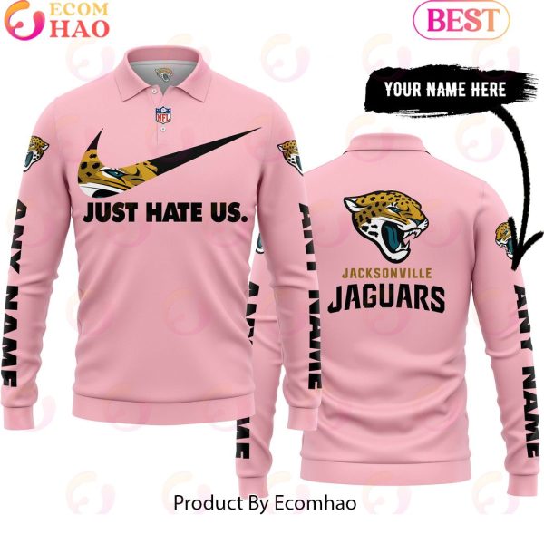 Just Hate Us Pink Custom Name Jacksonville Jaguars Hoodie