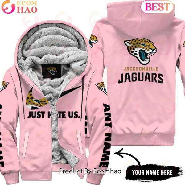 Just Hate Us Pink Custom Name Jacksonville Jaguars Hoodie