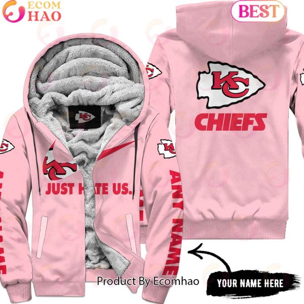Just Hate Us Pink Custom Name Kansas City Chiefs Hoodie