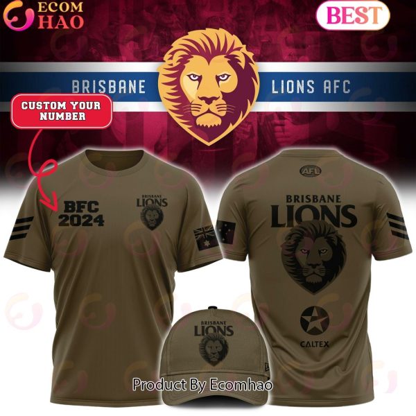 AFL Brisbane Lions Football Club Limited Edition Army Tee
