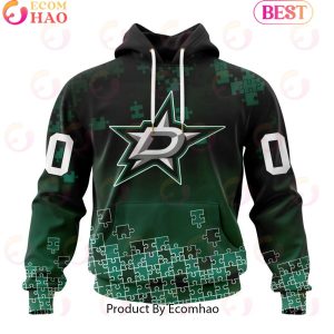Personalized NHL Dallas Stars Special Autism Awareness Design ST2403 3D Hoodie