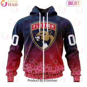 Personalized NHL Florida Panthers Special Autism Awareness Design ST2403 3D Hoodie