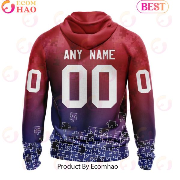 Personalized NHL Montreal Canadiens Special Autism Awareness Design ST2403 3D Hoodie