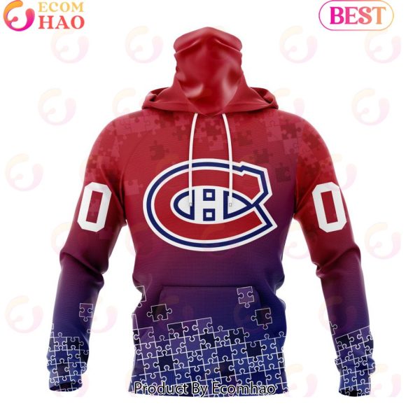 Personalized NHL Montreal Canadiens Special Autism Awareness Design ST2403 3D Hoodie