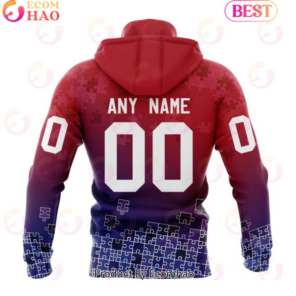 Personalized NHL Montreal Canadiens Special Autism Awareness Design ST2403 3D Hoodie