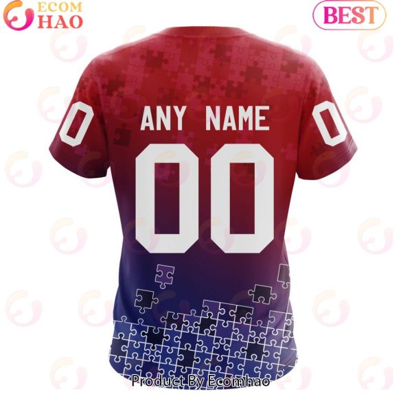 Personalized NHL Montreal Canadiens Special Autism Awareness Design ST2403 3D Hoodie
