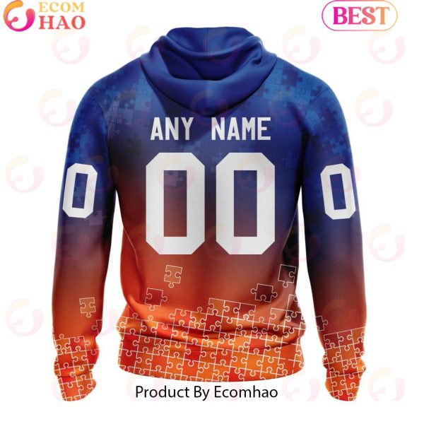 Personalized NHL New York Islanders Special Autism Awareness Design ST2403 3D Hoodie