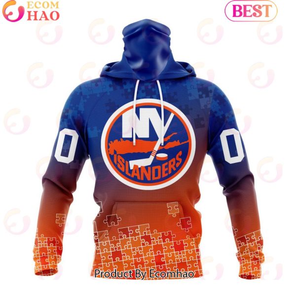 Personalized NHL New York Islanders Special Autism Awareness Design ST2403 3D Hoodie