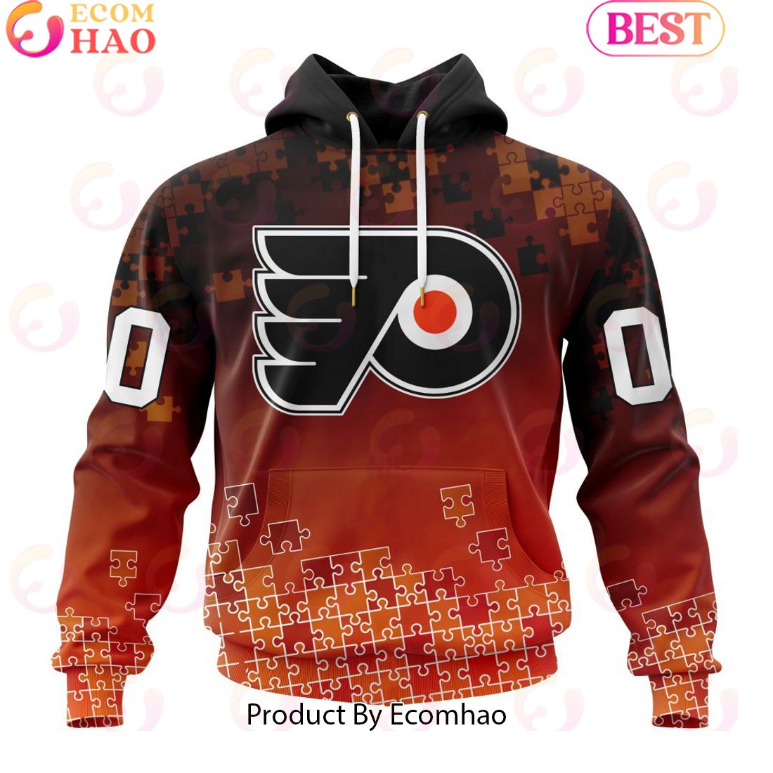 Personalized NHL Philadelphia Flyers Special Autism Awareness Design ST2403 3D Hoodie