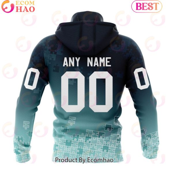 Personalized NHL Seattle Kraken Special Autism Awareness Design ST2403 3D Hoodie
