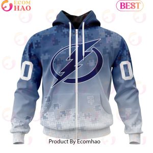 Personalized NHL Tampa Bay Lightning Special Autism Awareness Design ST2403 3D Hoodie