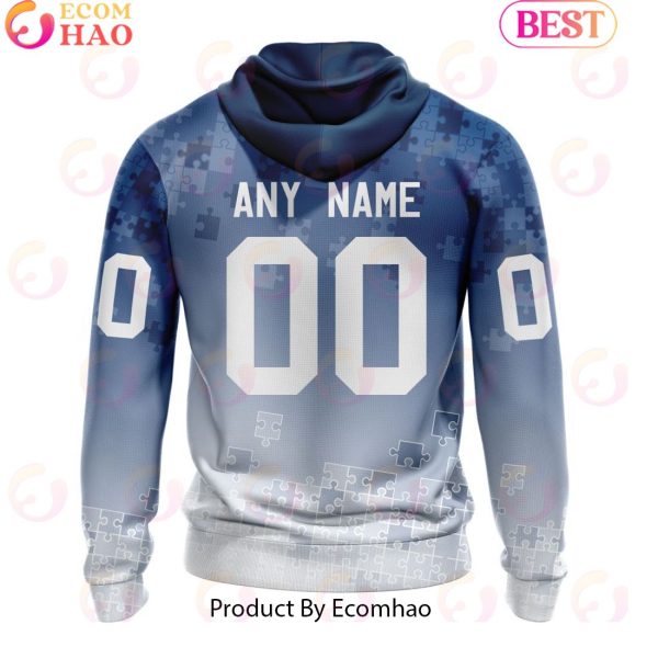 Personalized NHL Tampa Bay Lightning Special Autism Awareness Design ST2403 3D Hoodie