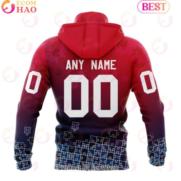 Personalized NHL Winnipeg Jets Special Autism Awareness Design ST2403 3D Hoodie