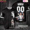 Chicago Cubs Dragon Ball Son Goku Baseball Jersey Gray