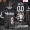 Cincinnati Reds Dragon Ball Son Goku Baseball Jersey Black