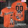 Baltimore Orioles Dragon Ball Son Goku Baseball Jersey White