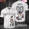 Cleveland Guardians Dragon Ball Son Goku Baseball Jersey White Cleveland Guardians Dragon Ball Son Goku Baseball Jersey White